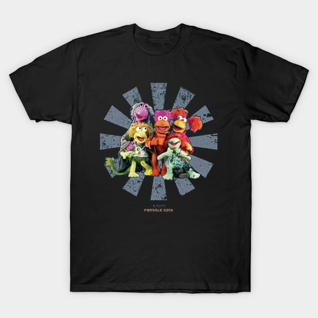 Fraggle Rock Retro Japanese T-Shirt by millustrationsbymatt